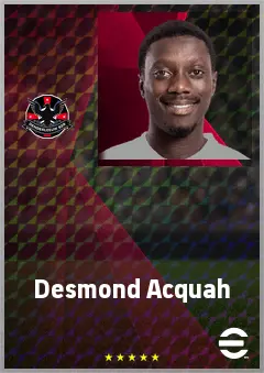 Desmond Acquah eFootball 2026 player card, 64 OVR AMF