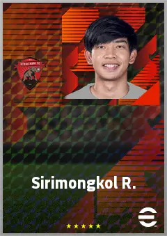Sirimongkol R. eFootball 2026 player card, 64 OVR CMF