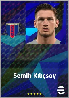 Semih Kılıçsoy eFootball 2026 player card, 72 OVR CF