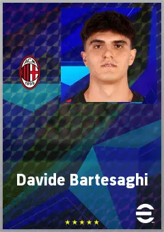 Davide Bartesaghi eFootball 2026 player card, 73 OVR LB