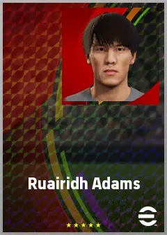 Ruairidh Adams eFootball 2026 player card, 64 OVR GK