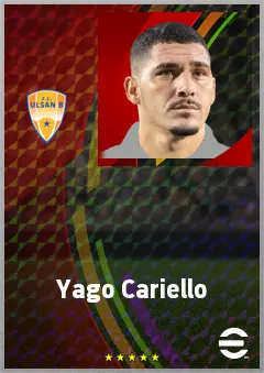 Yago Cariello eFootball 2026 player card, 70 OVR CF