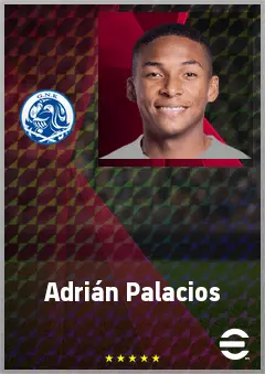 Adrián Palacios eFootball 2026 player card, 65 OVR CB