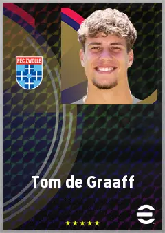 Tom de Graaff eFootball 2026 player card, 69 OVR GK