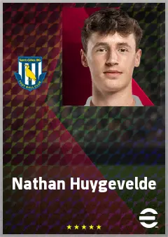 Nathan Huygevelde eFootball 2026 player card, 63 OVR CMF