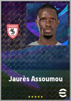 Jaurès Assoumou eFootball 2026 player card, 69 OVR LWF
