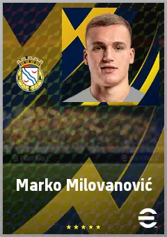 Marko Milovanović eFootball 2026 player card, 72 OVR CF