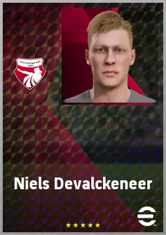 Niels Devalckeneer eFootball 2026 player card, 65 OVR GK
