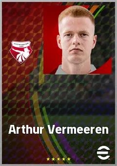 Arthur Vermeeren eFootball 2026 player card, 74 OVR CMF