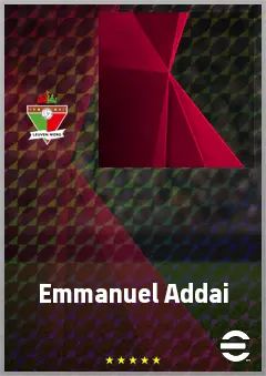 Emmanuel Addai eFootball 2026 player card, 69 OVR LMF