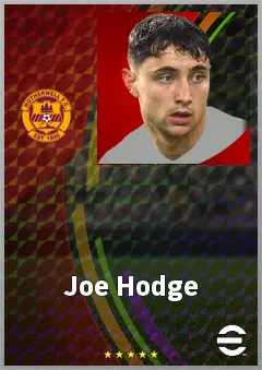 Joe Hodge eFootball 2026 player card, 69 OVR CMF