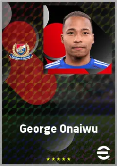 Onaiwu George eFootball 2026 player card, 65 OVR RMF