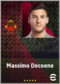 Massimo Decoene eFootball 2026 player card, 65 OVR DMF