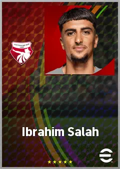 Ibrahim Salah eFootball 2026 player card, 68 OVR LWF