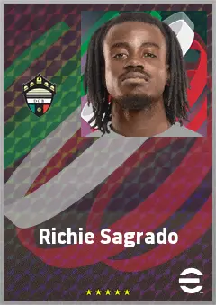 Richie Sagrado eFootball 2026 player card, 69 OVR RB