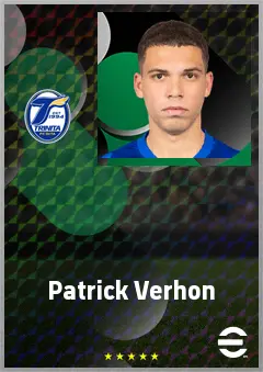 Patrick Verhon eFootball 2026 player card, 66 OVR AMF