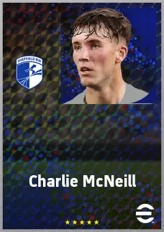 Charlie McNeill eFootball 2026 player card, 67 OVR CF