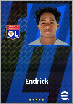 Endrick eFootball 2026 player card, 75 OVR CF