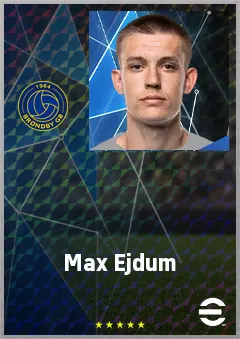 Max Ejdum eFootball 2026 player card, 67 OVR CMF