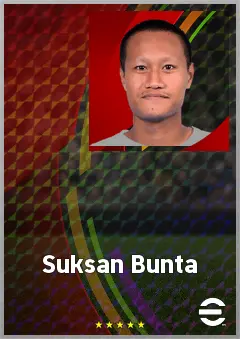 Suksan Bunta eFootball 2026 player card, 62 OVR RMF