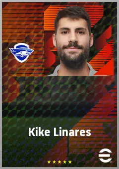 Kike Linares eFootball 2026 player card, 64 OVR CB