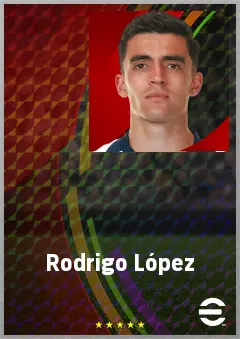Rodrigo López eFootball 2026 player card, 71 OVR CMF