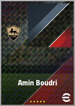 Amin Boudri eFootball 2026 player card, 65 OVR AMF
