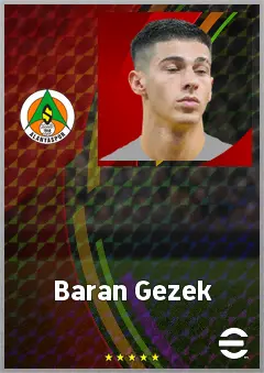 Baran Gezek eFootball 2026 player card, 65 OVR DMF