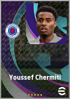 Youssef Chermiti eFootball 2026 player card, 71 OVR CF