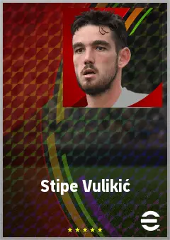 Stipe Vulikić eFootball 2026 player card, 69 OVR CB