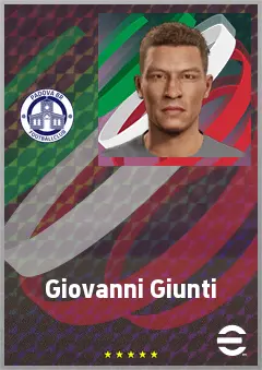 Giovanni Giunti eFootball 2026 player card, 68 OVR CMF