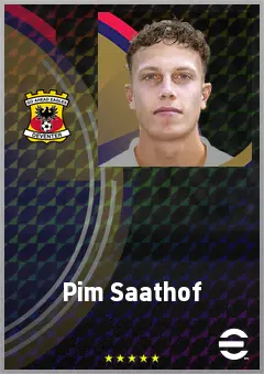 Pim Saathof eFootball 2026 player card, 65 OVR CB