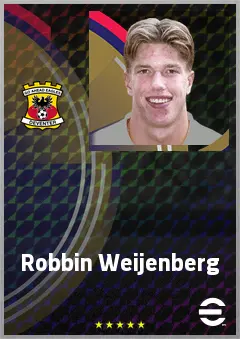 Robbin Weijenberg eFootball 2026 player card, 63 OVR CMF