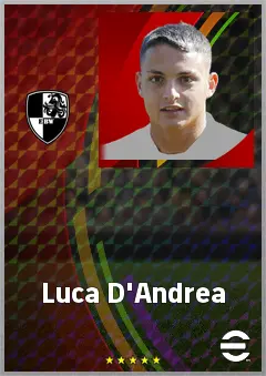 Luca D'Andrea eFootball 2026 player card, 69 OVR RWF
