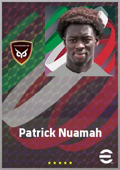 Patrick Nuamah eFootball 2026 player card, 67 OVR LWF