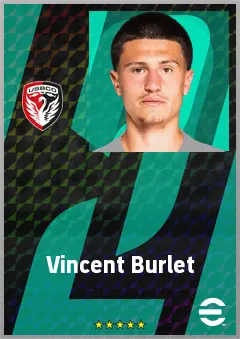 Vincent Burlet eFootball 2026 player card, 67 OVR LB