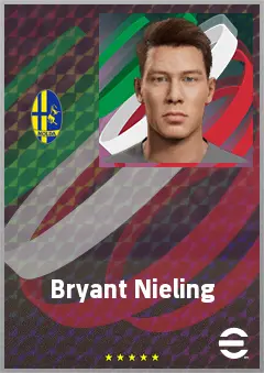 Bryant Nieling eFootball 2026 player card, 69 OVR CB