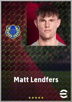 Matt Lendfers eFootball 2026 player card, 65 OVR GK