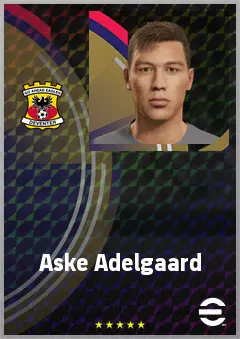 Aske Adelgaard eFootball 2026 player card, 67 OVR LB