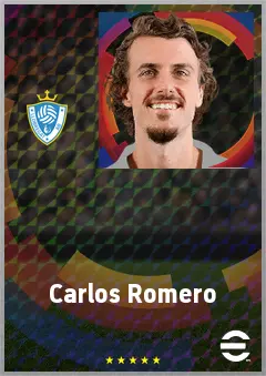 Carlos Romero eFootball 2026 player card, 72 OVR LB