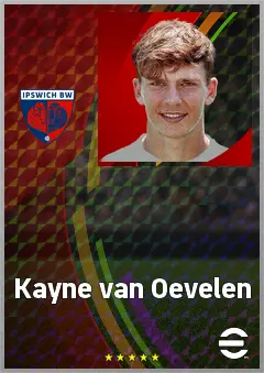 Kayne van Oevelen eFootball 2026 player card, 70 OVR GK