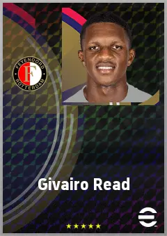 Givairo Read eFootball 2026 player card, 71 OVR RB