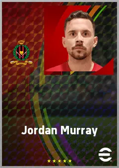 Jordan Murray eFootball 2026 player card, 64 OVR CF
