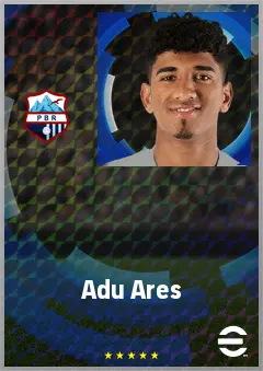 Adu Ares eFootball 2026 player card, 70 OVR RWF