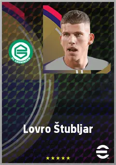 Lovro Štubljar eFootball 2026 player card, 67 OVR GK
