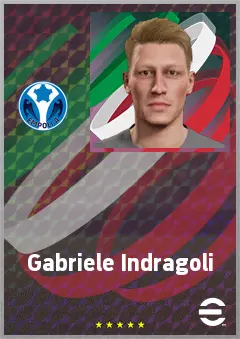 Gabriele Indragoli eFootball 2026 player card, 65 OVR CB