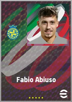 Fabio Abiuso eFootball 2026 player card, 69 OVR CF