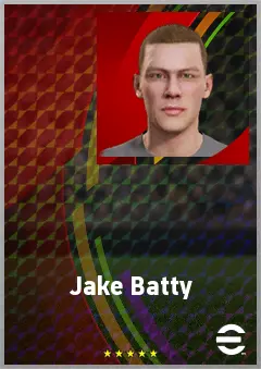 Jake Batty eFootball 2026 player card, 63 OVR LB