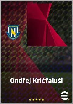 Ondřej Kričfaluši eFootball 2026 player card, 64 OVR CB