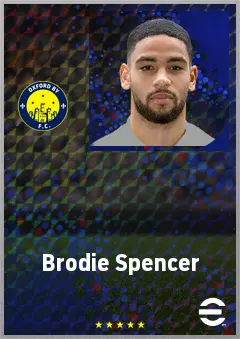 Brodie Spencer eFootball 2026 player card, 69 OVR RB